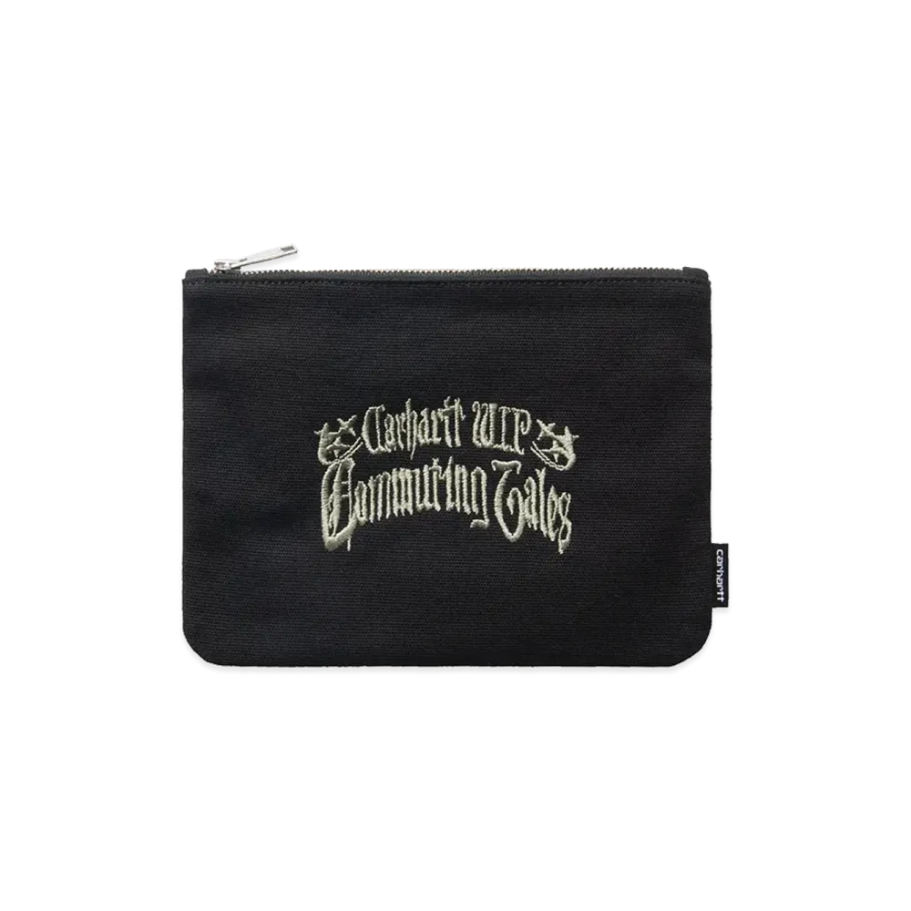 Carhartt WIP Canvas Graphic Zip Wallet "Embroidery Black"