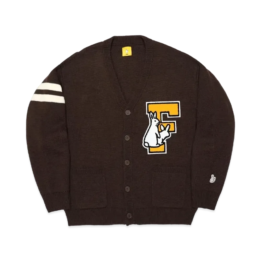 FR2 F Logo Lettered Cardigan "Brown"