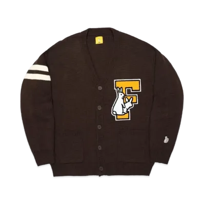 FR2 F Logo Lettered Cardigan "Brown"