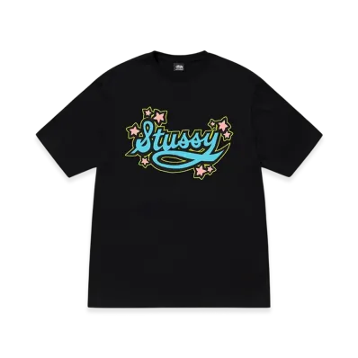 Stussy Star Script Tee "Black"