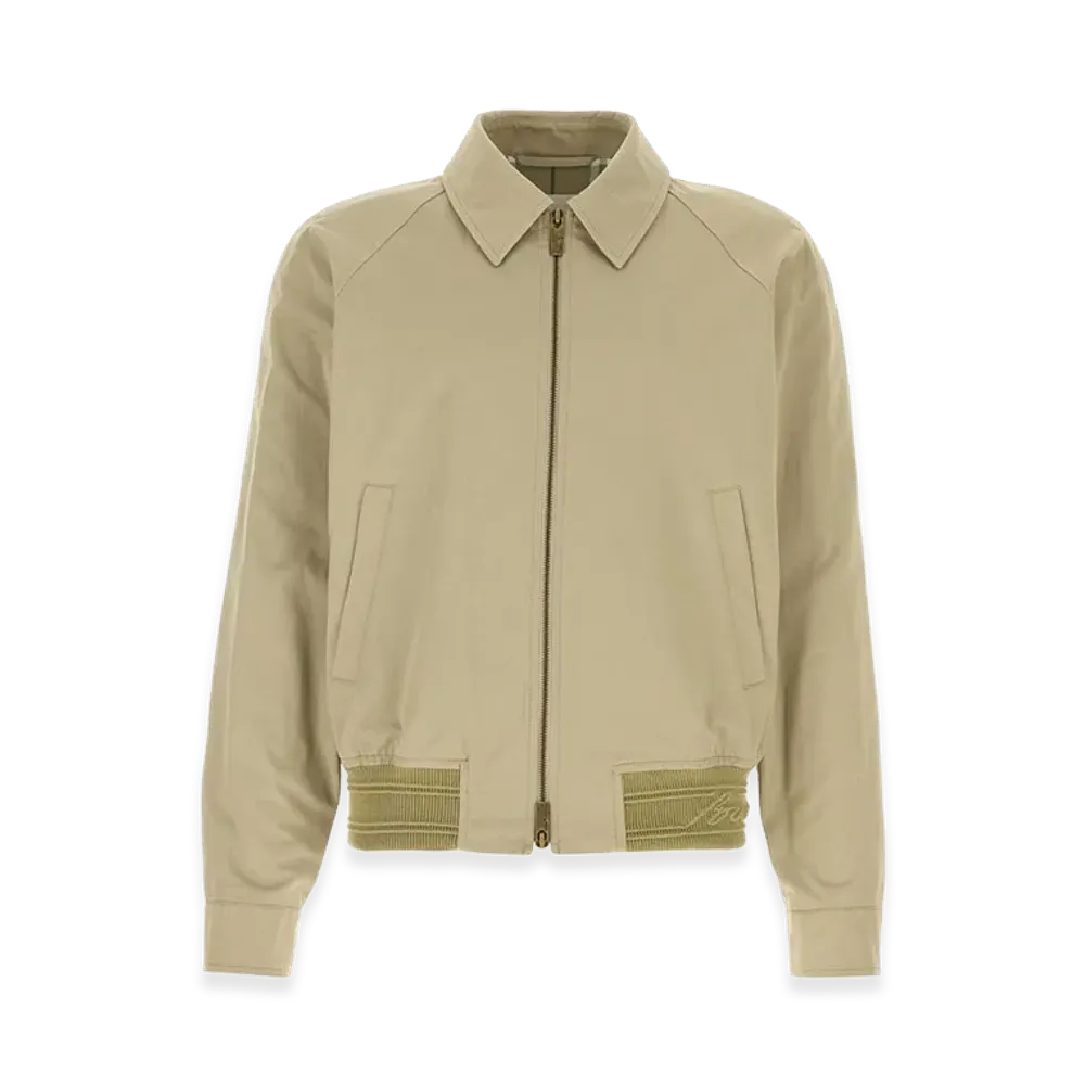 Burberry Khaki Cotton Jacket "Green"
