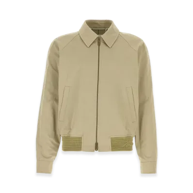 Burberry Khaki Cotton Jacket "Green"