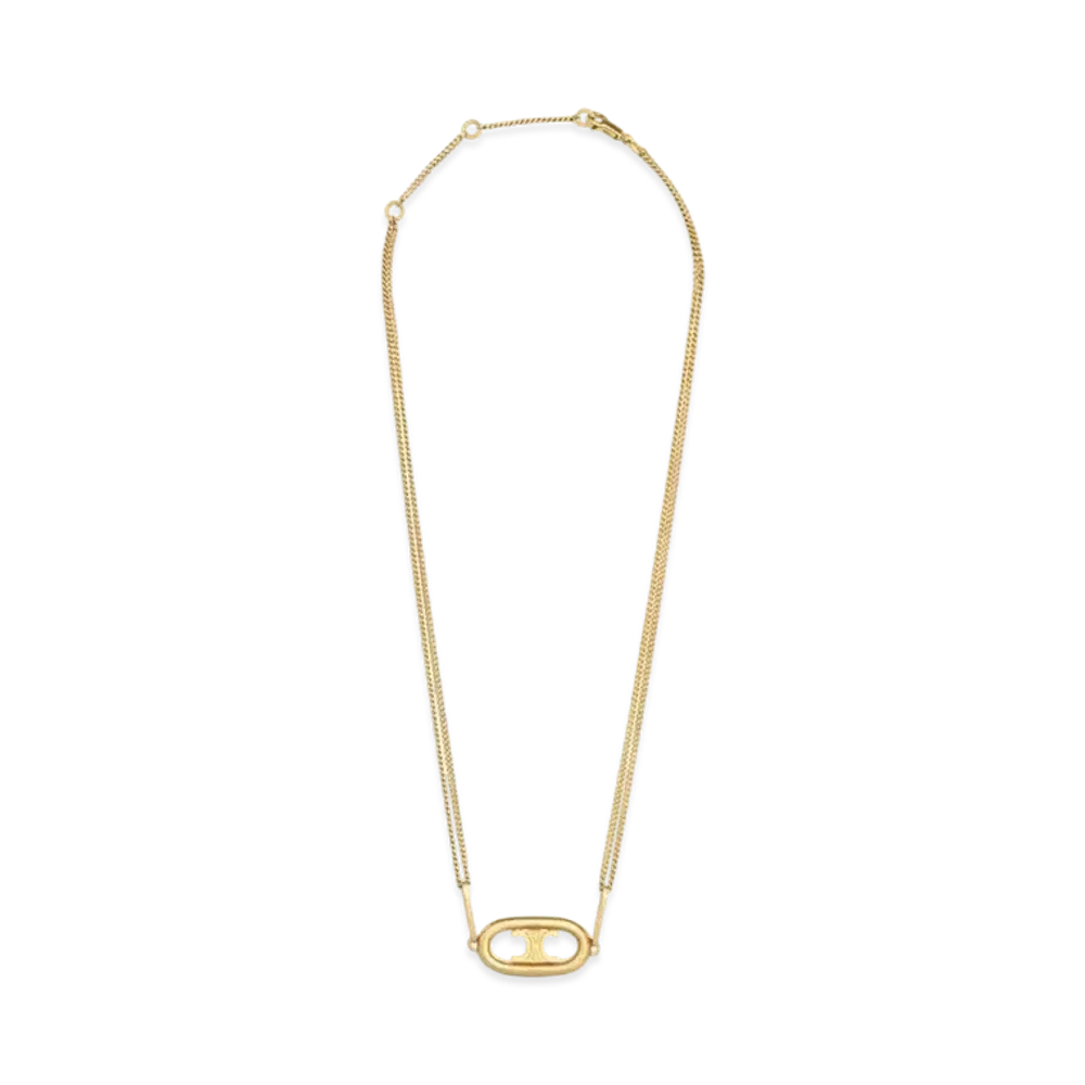 CELINE Maillon Triomphe Necklace In Gold Brass "Gold"