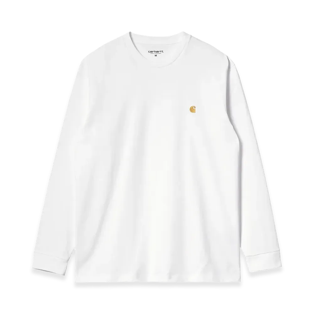 Carhartt WIP L/S Chase T-Shirt "White/Gold"