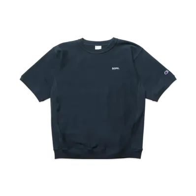 Champion x SOPH. Weave Basic S/S Crewneck Sweat "Navy"