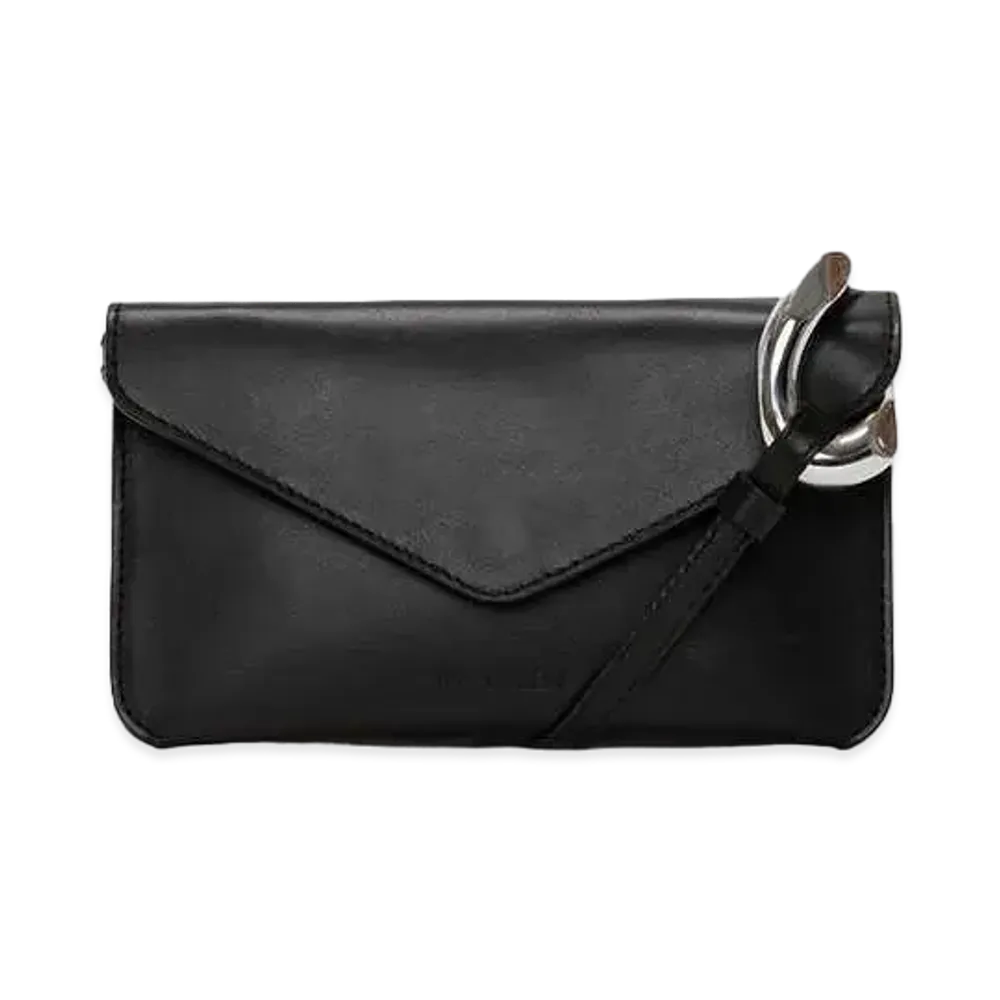 JW ANDERSON JWA Corner Leather Phone Pouch "Brown/Turquoise"
