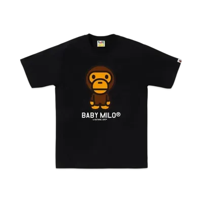 A BATHING APE Baby Milo Tee "Black"