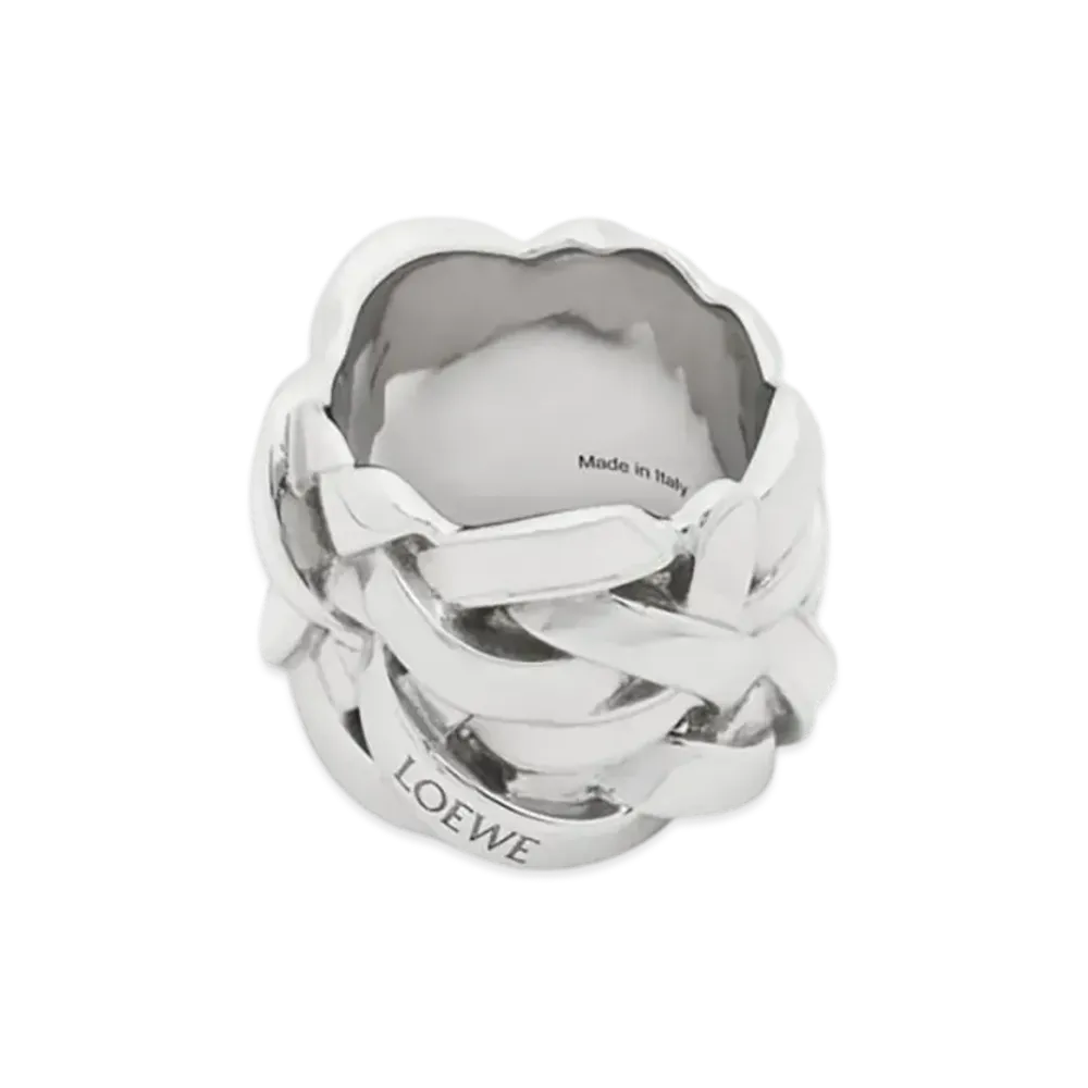 LOEWE Nest Ring "Silver/White"