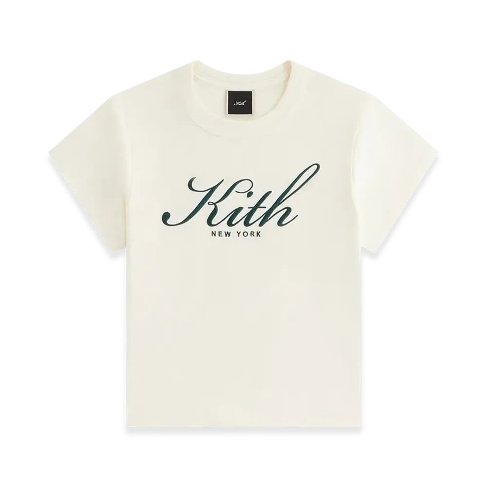 Kith Women Mulberry Script Vintage New York Tee "Sandrift"