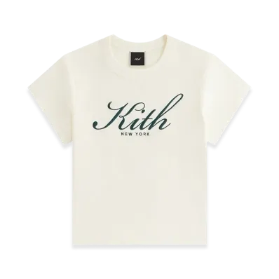 Kith Women Mulberry Script Vintage New York Tee "Sandrift"