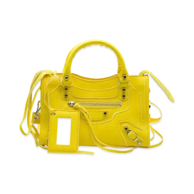 BALENCIAGA Handbag Lambskin "Yellow"