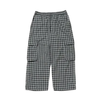 BEAMS Check Cargo Easy Pants "Black"