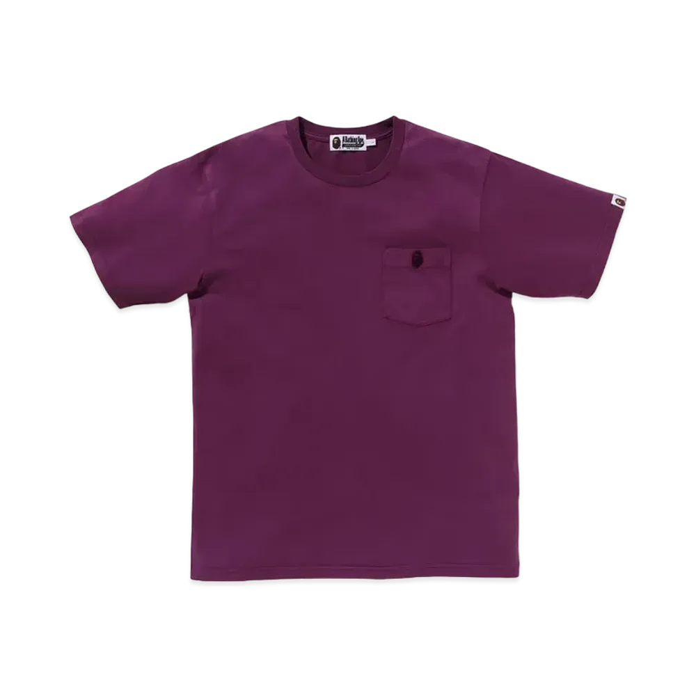 A BATHING APE Gaement Dye One Point Pocket Tee "Purple"