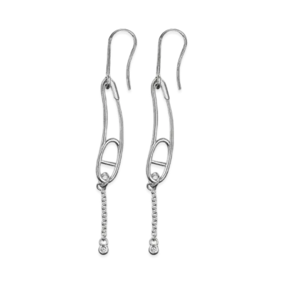 Hermes Chaine D'ancre Punk Earrings Small Model "Silver"
