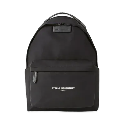 STELLA McCARTNEY Farabella Logo Go Backpack "Black White"