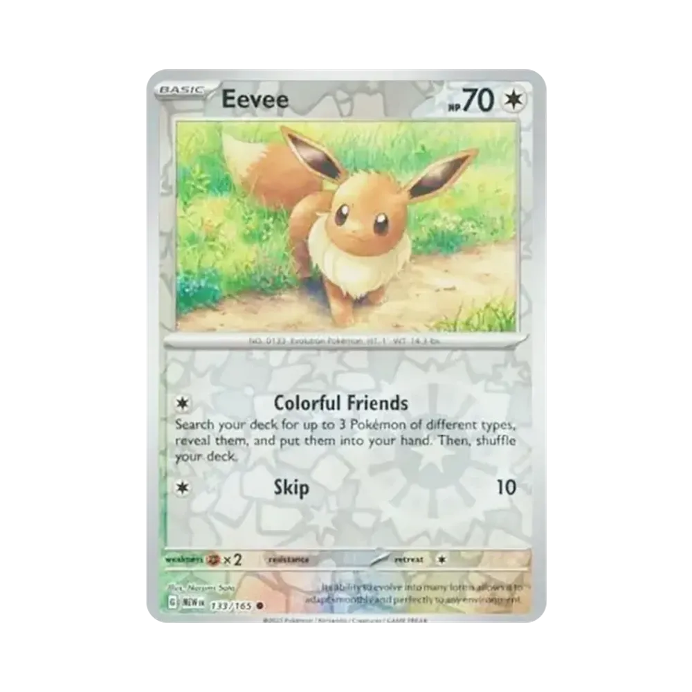 イーブイ C :リバースホロ [MEW EN 133/165]【英語版】(スカーレット&バイオレット「151」)
