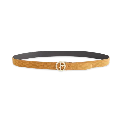 Kith x Giorgio Armani Reversible Suede Belt "Tan"