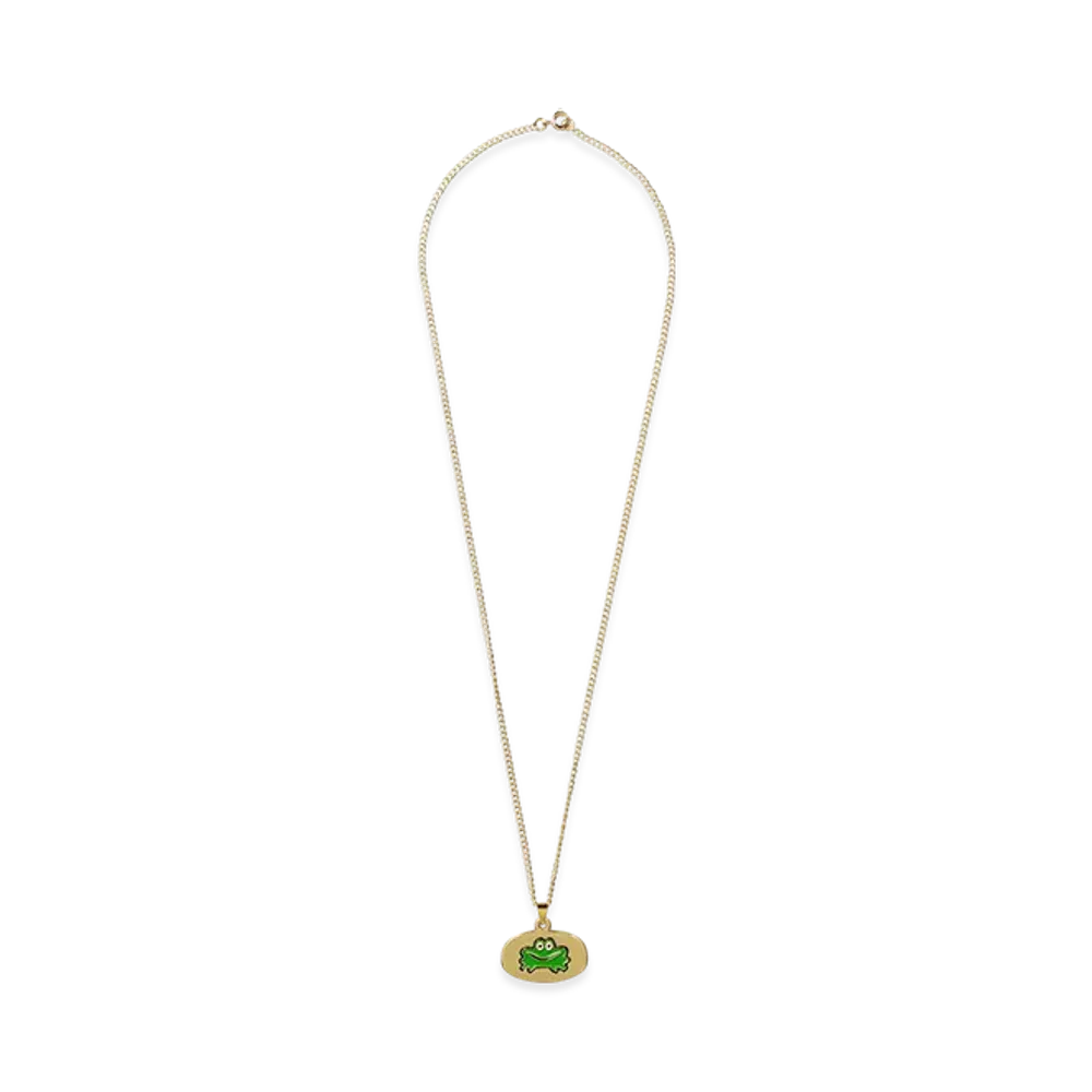 WIND AND SEA x PaRappa the Rapper x DE LA SOUL Gold Necklace "Frog"