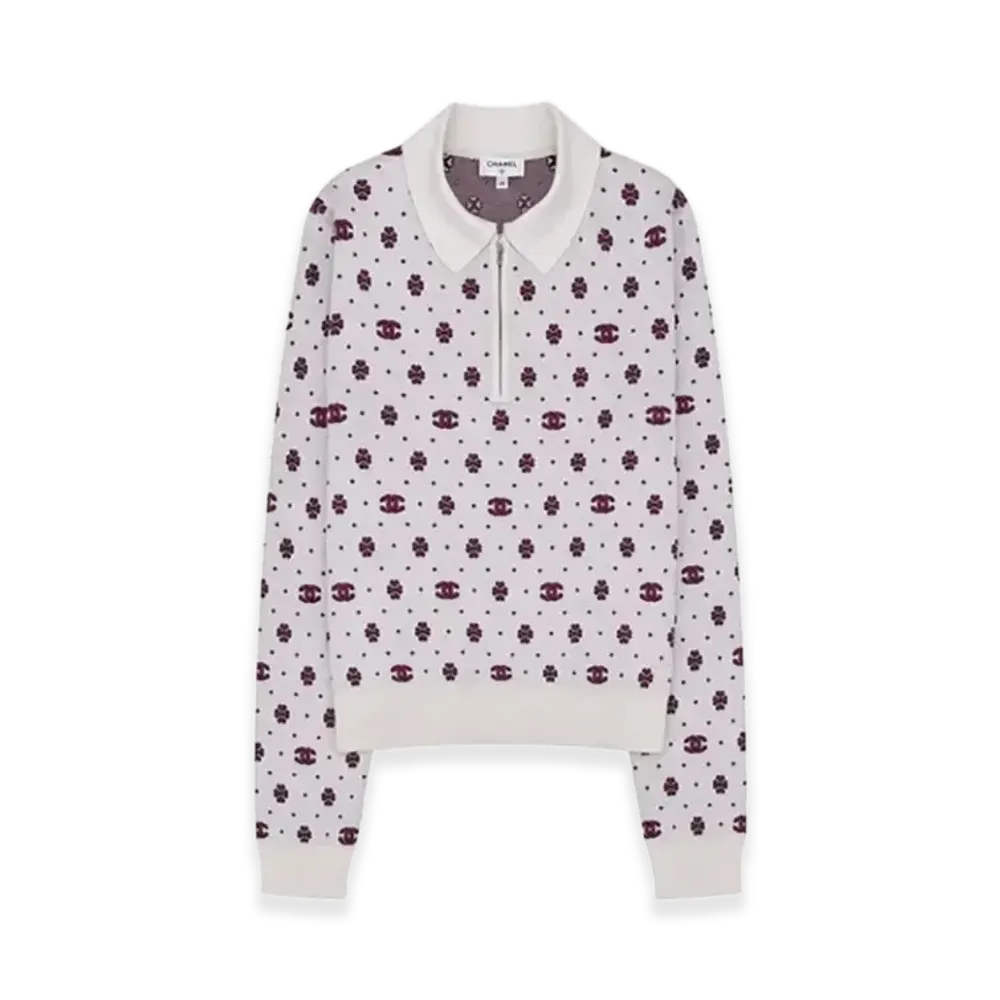CHANEL CC Mark Polo Shirt "White"