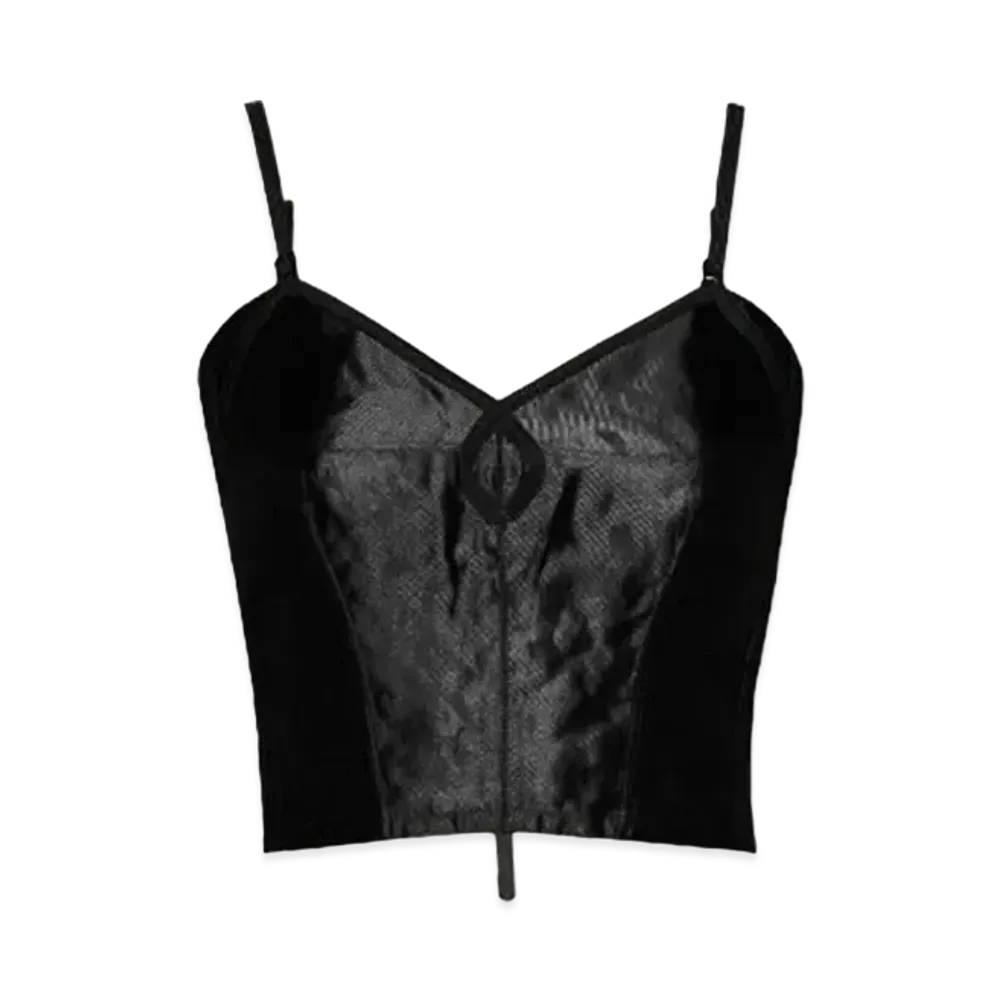 Maison Margiela Metal silk top "Black"