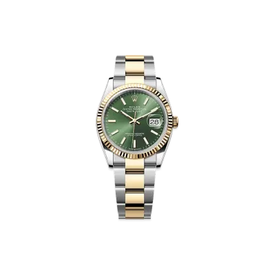 ROLEX Datejust 36 Oystersteel & Yellow Gold "Olive Green"
