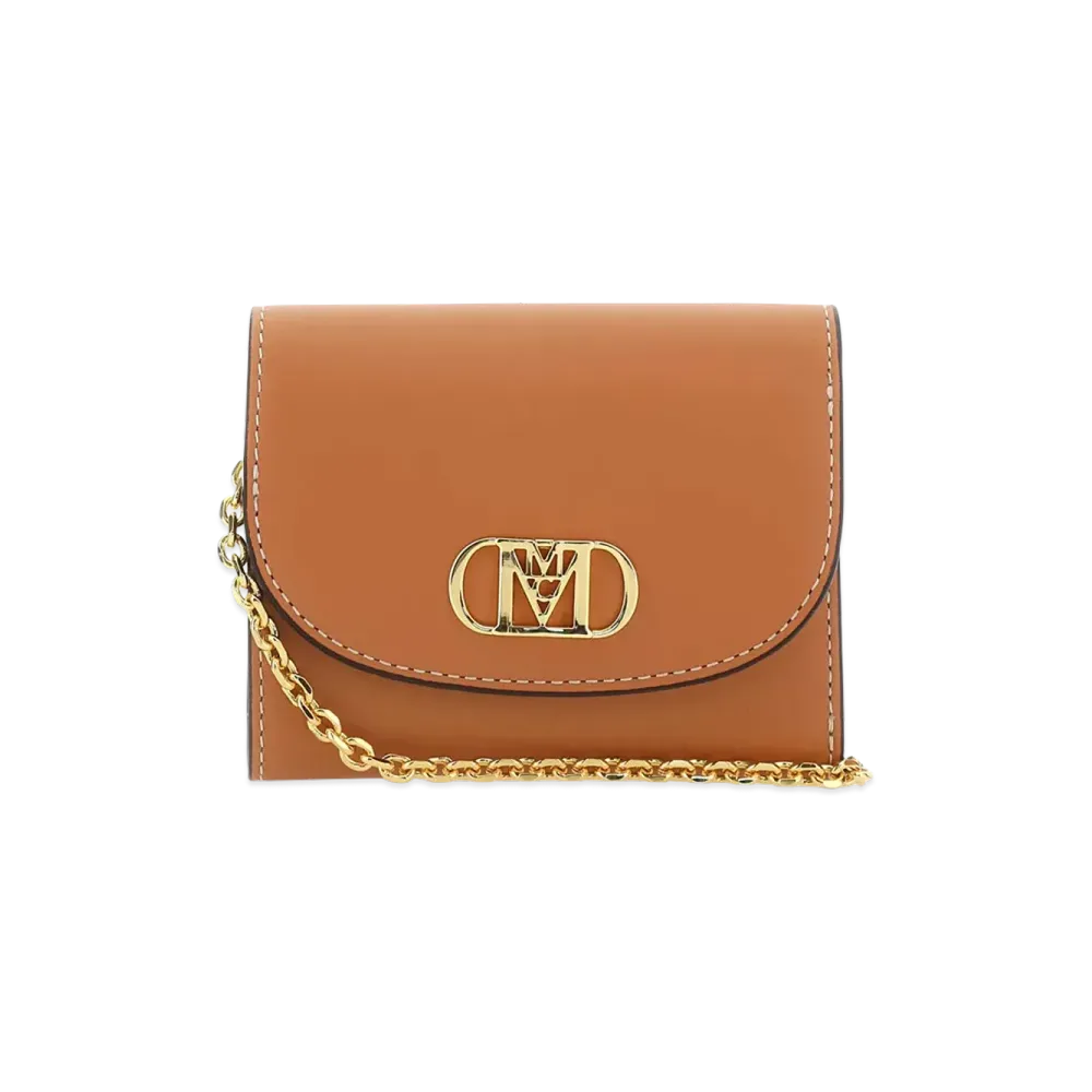 MCM Leather Mini Mode Travia Wallet "Brown"