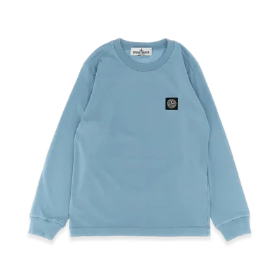 Stone Island Kids Logo Patch T-Shirt "Light Blue"