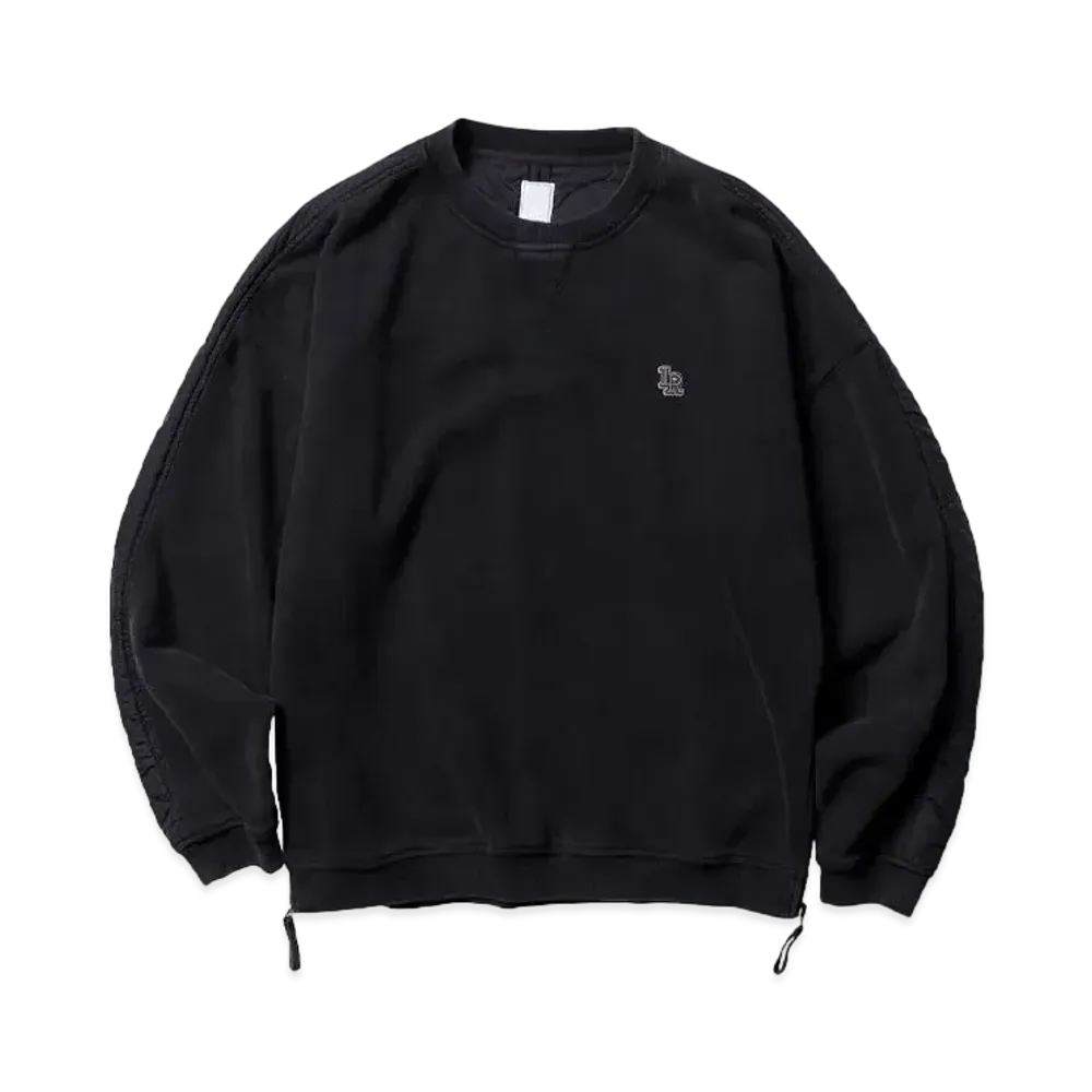 Liberaiders COTTON FLEECE QUILTED CREWNECK III "BLACK"