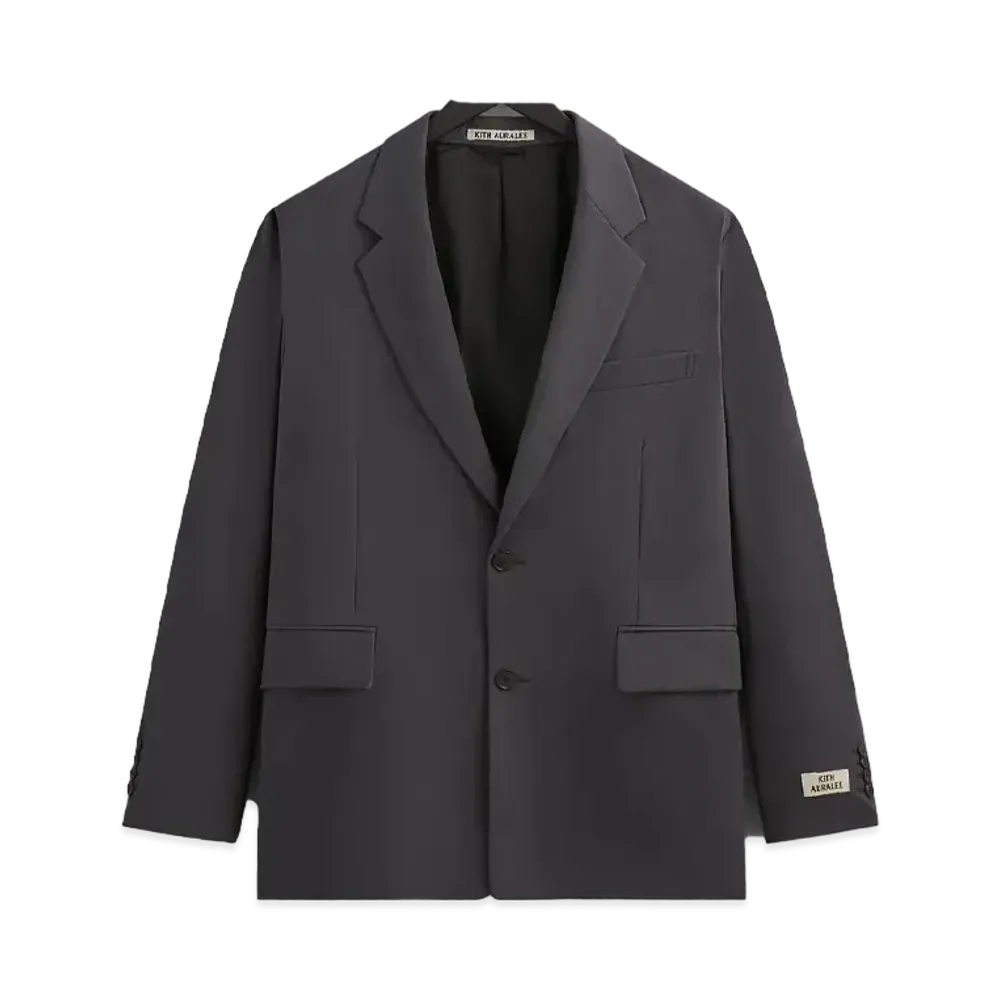 Kith 101 x Auralee Light Wool Max Gabardine Jacket "Gray Pinstripe"