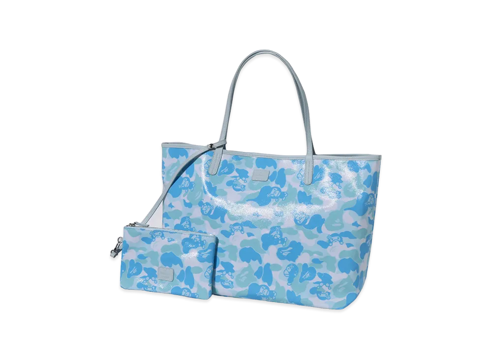 A BATHING APE Women's Baby Lisa ABC Camo Tote Bag "Sax"