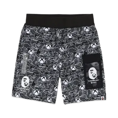 A BATHING APE x XBOX Camo Sweat Shorts "Black"