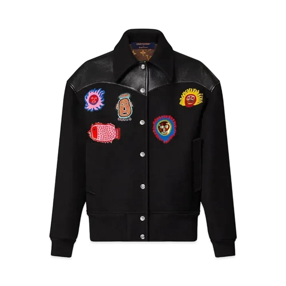 Louis Vuitton x Yayoi Kusama Faces Patches Transitional Jacket My Eternal Soul "Noir"