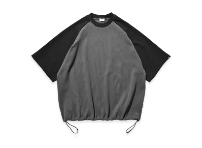 CLESSTE City Light Thermal Raglan S/S T-Shirt With Drawstrings "Gray/Black"