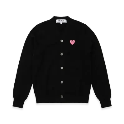 PLAY COMME des GARCONS V-Neck Cardigan "Black"