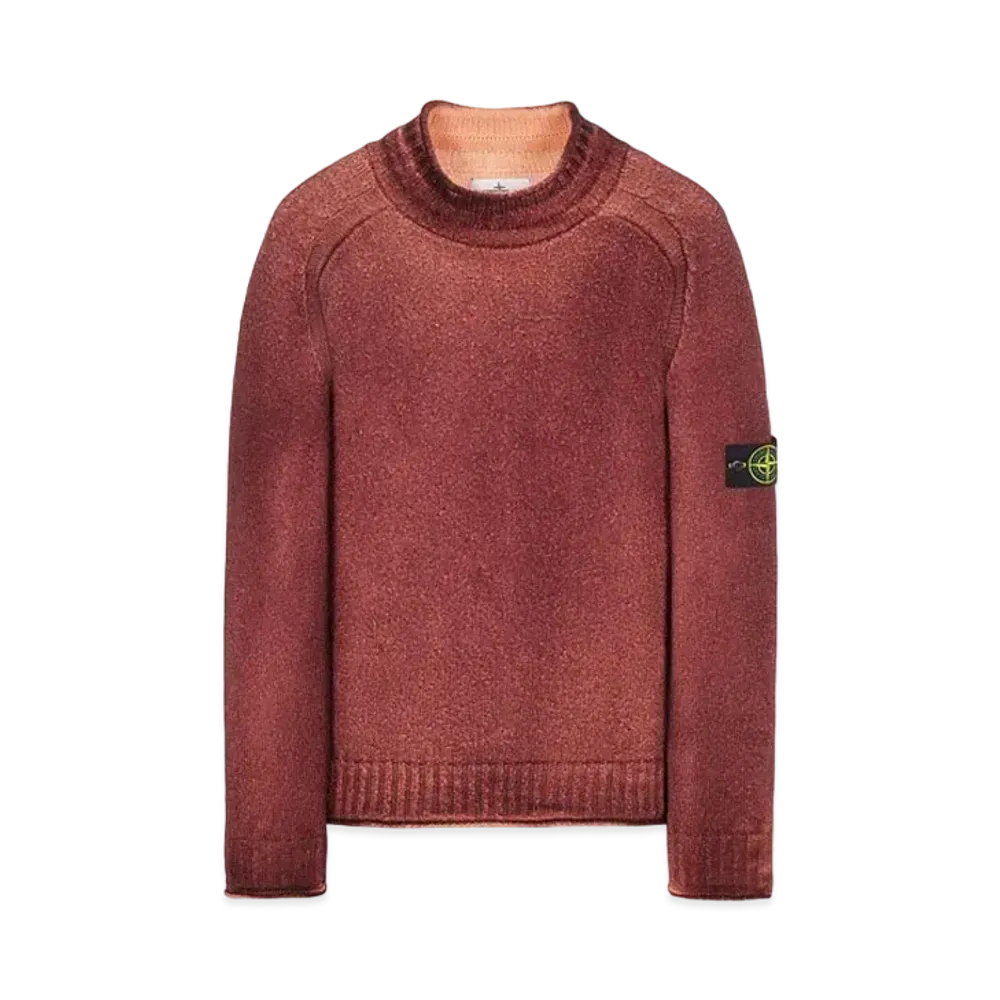 Stone Island 561A8 PURE WOOL_FAST DYE + HAND MADE AIRBRUSH "Maroon"