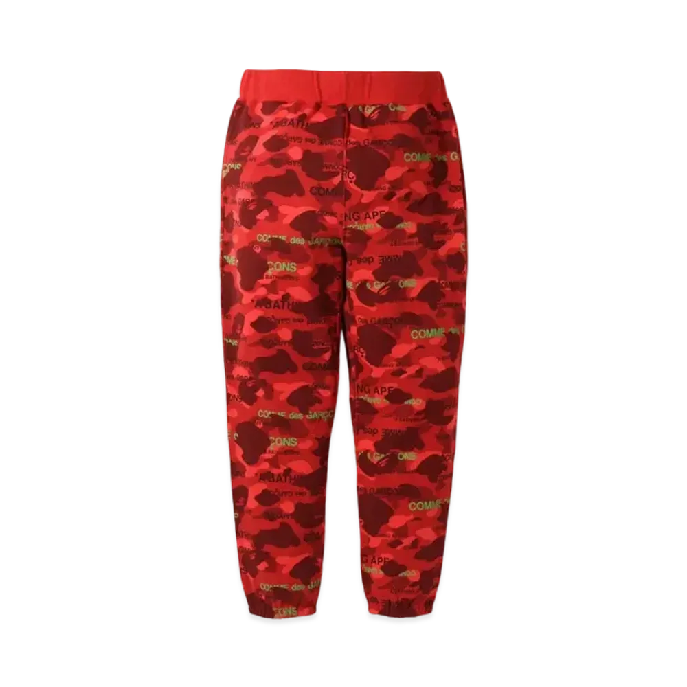 A BATHING APE x CDG OSAKA SWEAT PANTS "Red"