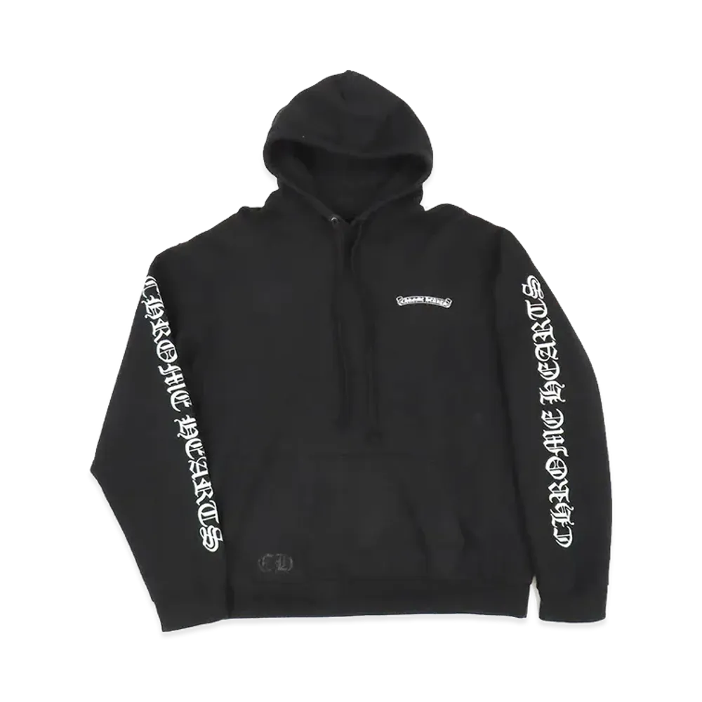 Chrome Hearts Back Scroll Label Logo Pullover Hoodie "Black"