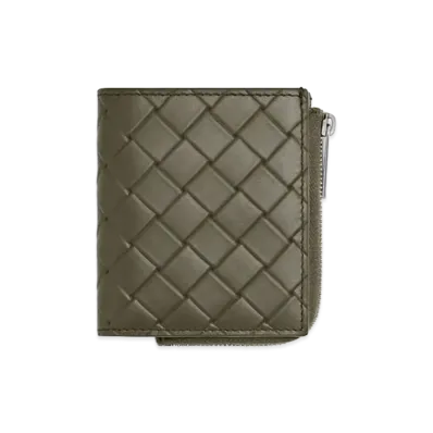 Bottega Veneta Intrecciato Stamp Bi-fold Wallet "Cypress"