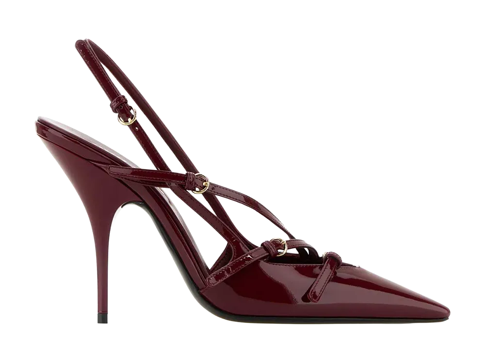 MIU MIU Women's Tyrian Leather Pumps "Purple"