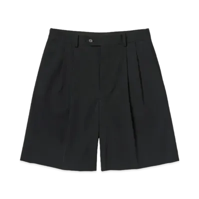 AURALEE Light Wool Max Gabardine Shorts "Top Black"