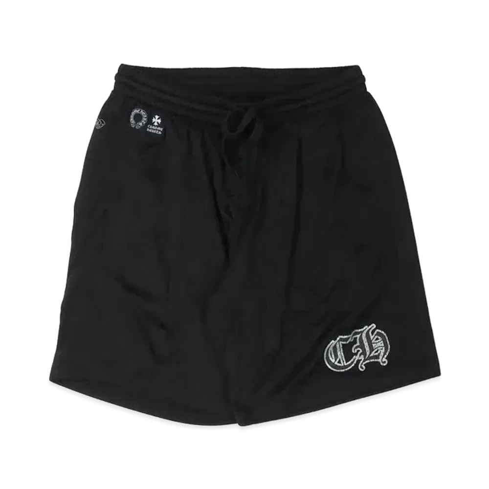 Chrome Hearts Mesh Varsity Shorts CH Print Half Pants "Black"