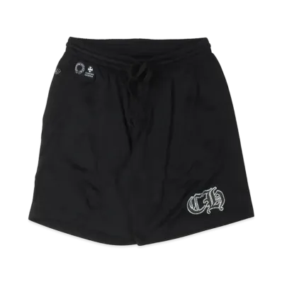 Chrome Hearts Mesh Varsity Shorts CH Print Half Pants "Black"