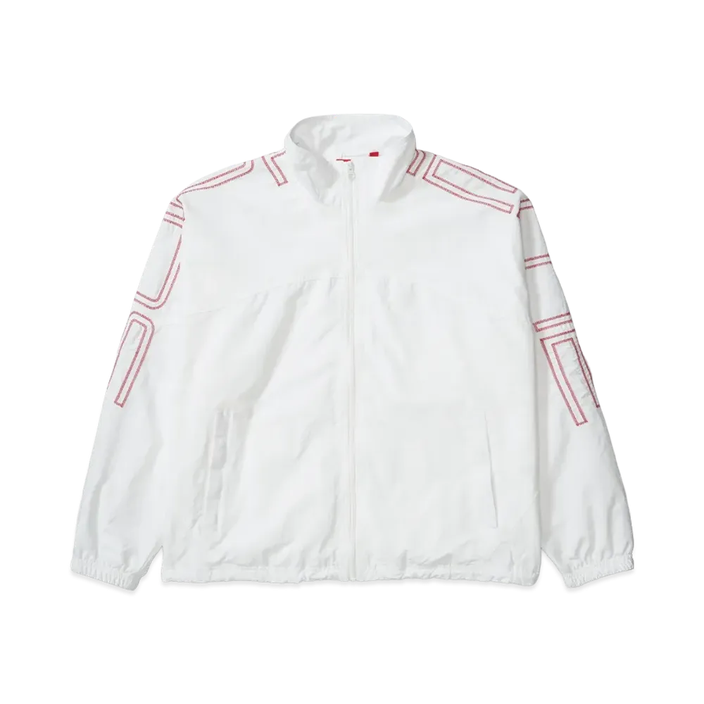 Supreme Spellout Embroidered Track Jacket "White"