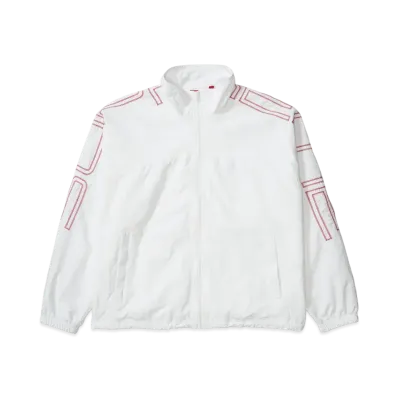 Supreme Spellout Embroidered Track Jacket "White"