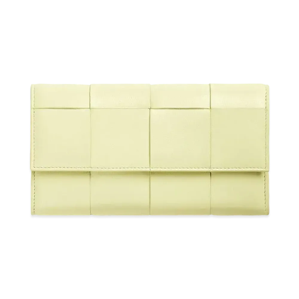 Bottega Veneta Flap Wallet "Lemon Washed"