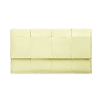 Bottega Veneta Flap Wallet "Lemon Washed"