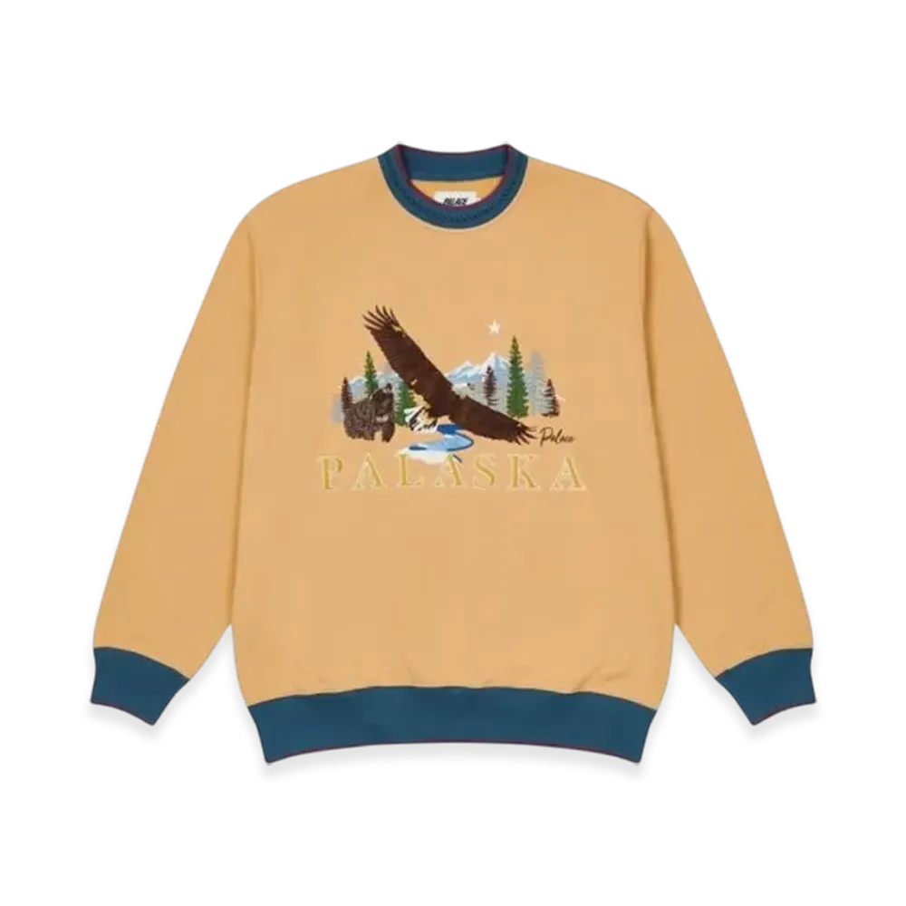 PALACE Palaska Emb Crew "Sand"