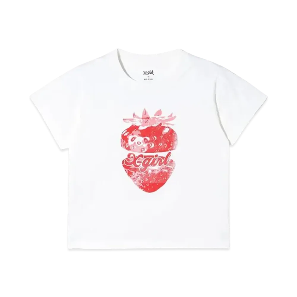 X-Girl Strawberry S/S Baby Tee "White"