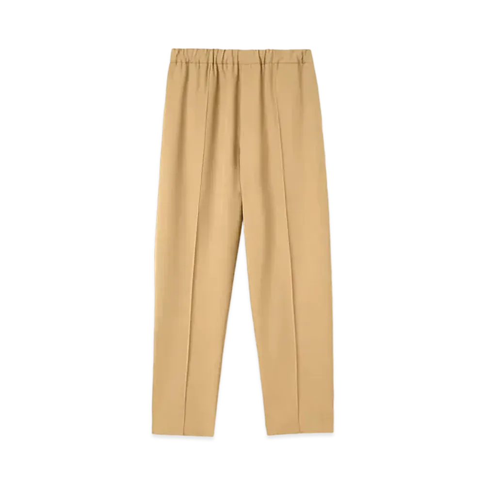 Jil Sander Tapered Trousers Gabardine Wool With Low Crotch "Clay"