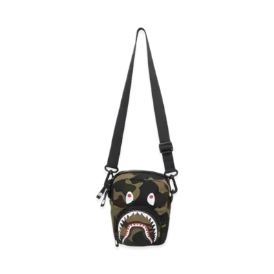 A BATHING APE 1ST Camo Shark Mini Bag "Green"